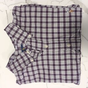 Ralph Lauren Purple and White Casual Button Down Shirt
